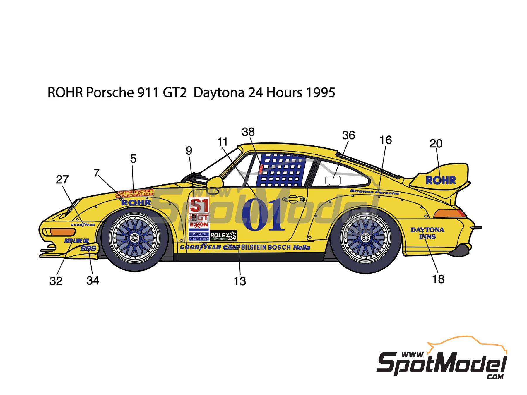 GT Spirit - 1:18 - Porsche - 911 GT2 24h Le Mans 1998 Naked